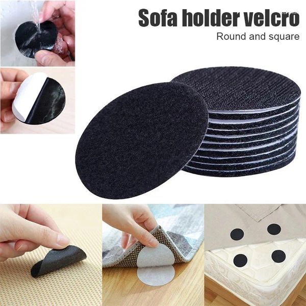 Tapetes de banho 5/10pairs anti -slip sofá almofadas fortes fitas auto adesivas de fita adesivos de gancho de gancho para lençol tapete carpete