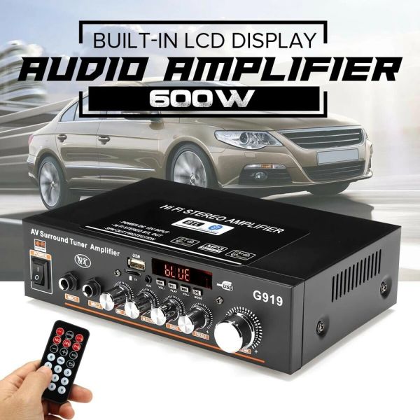 AMPLIFICATORE AUTO CASA AMPLIFICATORE BLUEtoothCompAtity 5.0 Audio surround a 2 canali FM Remote Control USB Mini Hifi Digital Amplificatore Stereo