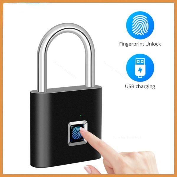 Blocca blocco delle impronte digitali Smart Logolo Portable Antitheft Sicurezza senza chiave USB USB Lock Port Lock Impronta Smart Luck Smart