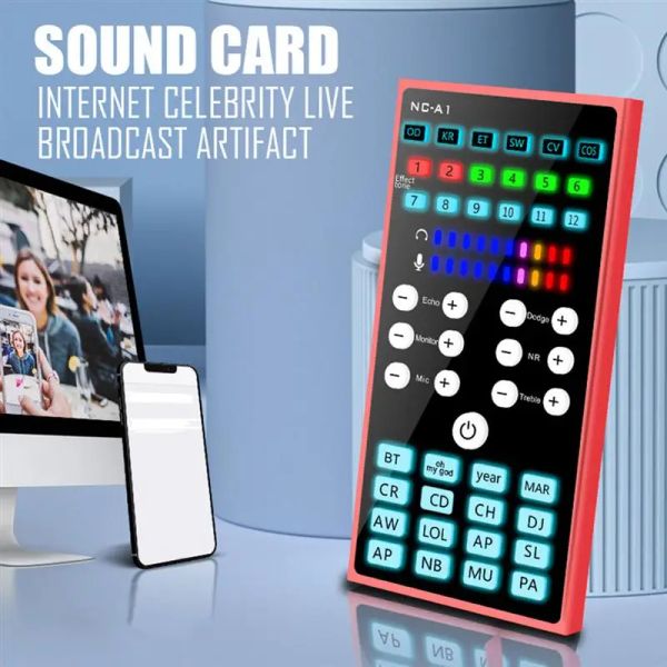 Микрофоны 1pc Voice Changer Professional Chone Sound Cards Live Sound Audio Mixer легко в эксплуатации и имеет простой способ использования повседневной жизни.