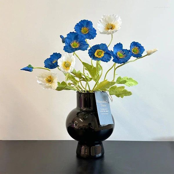 Vasen Vintage Glass Vase Light Luxus minimalistische Kunstblumenarrangement Ins Stil hochwertiger Ware Home Wohnzimmerdekoration