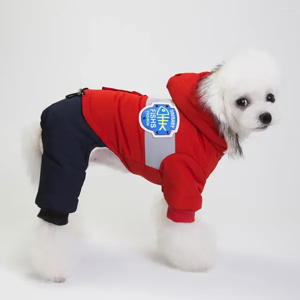 Dog Apparel Plus Velvet Pet Giacca abiti da camino inverno inverno mantello caldo padiglione di cotone per cucciolo