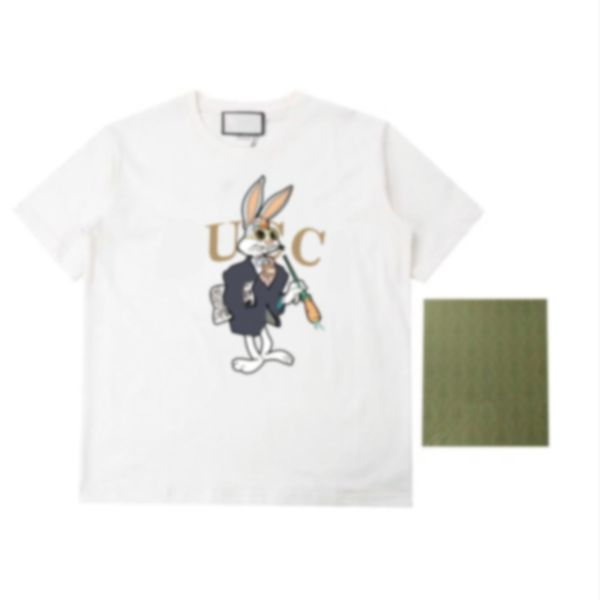 Moda Markaları Tasarımcı Erkek T Shirt Moda Tişörtleri Üst Klasik Desen Dekorasyon Yüksek Sokak Yuvarlak Boyun Kısa Kollu Tshirt