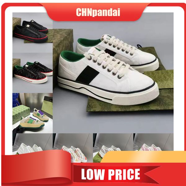 Designer Sapatos casuais Bee Ace Sneakers Low Womens Shoe Sports Trainers Bordados Bordado Black Green Stripes Walking Mens Women 1977S G Sapatos clássicos