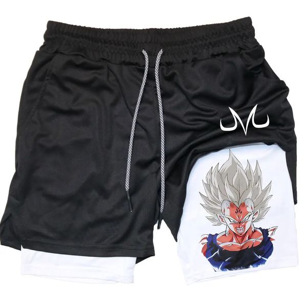MENS Running Shorts Gym Fitness Anime Compression Allenamento Basket 2 in 1 collant a secco rapido Summer Sportswear 240323
