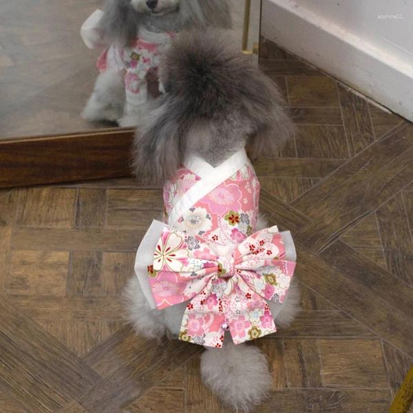 Vestido de vestuário japonês para cães para cães pequenos saia gato roupas de cachorro chihuahua yorkie pomeranian shih tzu roupas de poodle maltês