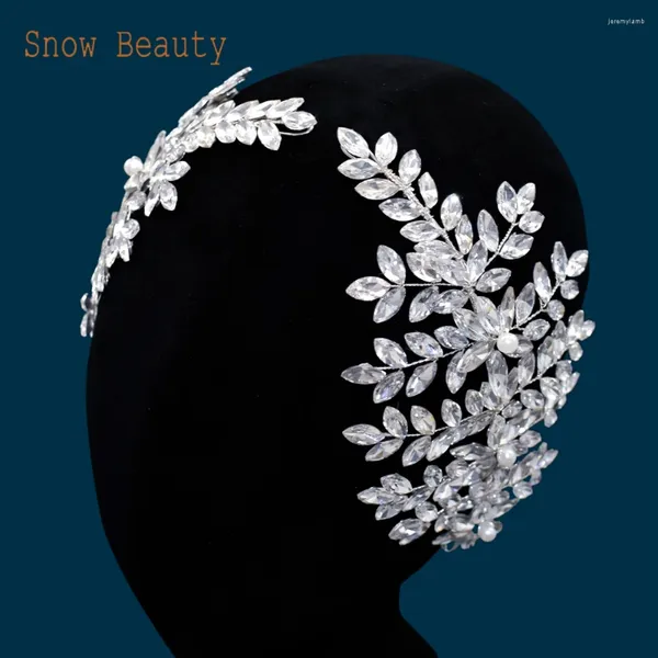 Клипы для волос DZ128 Роскошные свадебные головные уборы Crystal Crown Женщины Tiaras Bridal Headcire ежедневные аксессуары модные украшения