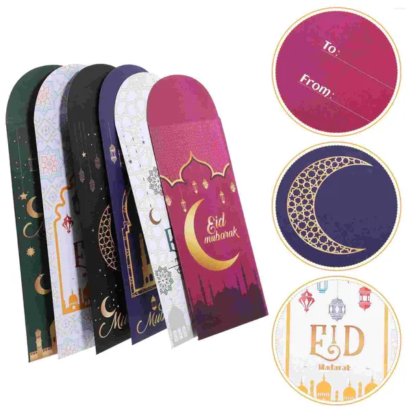 GOPPA RAPPRAGGIO 12 pezzi buste per Eid Mubarak Money Storage Ramadan Paper Cash (Stile misto)