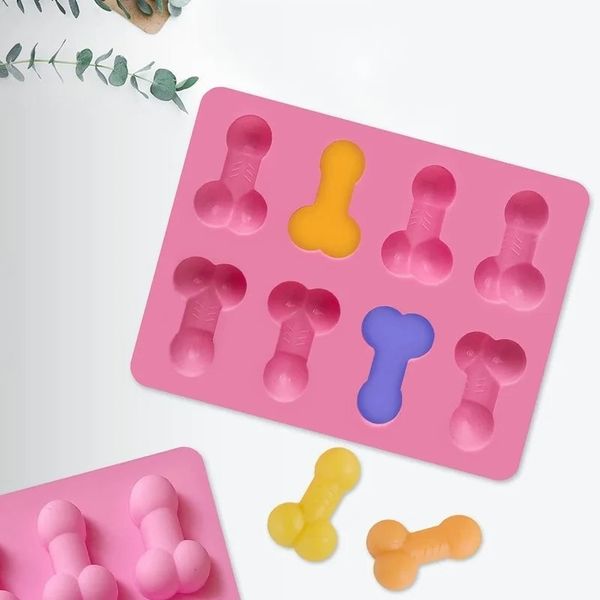 Dick vassoio di ghiaccio sexy cubo del pene torta muffa silicone stampi per dropshipping artigianato strumenti di ghiaccio cioccolato cubo