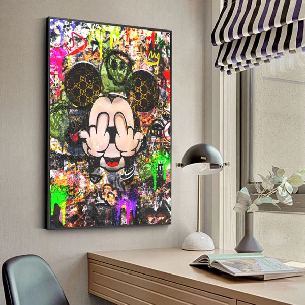 Веб -камеры Graffiti Pop Art Mouse Canvas Paint