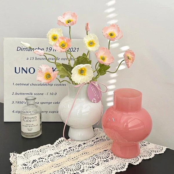 Vasi Nordic Glass Flowe Vase Ins Flower Hydroponic Decorative Bottle Desaggio Ornamento Ornamento Soggiorno