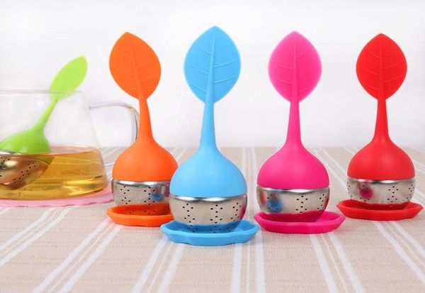 Brief creativo Silicio Infuser Infuser in silicone a foglia con grado alimentare Filtro da tè Filtro in acciaio inossidabile SITTERS1208470