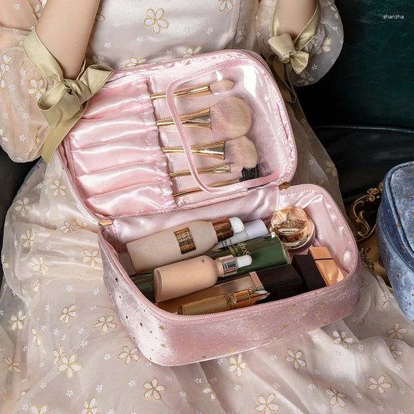 Aufbewahrungstaschen Weihnachtsgeschenk -Handtasche Make -up Organizer Kosmetikbeutel Beutel Mädchen klassische europäische Luxus -Weihnachtszubehör Artikel