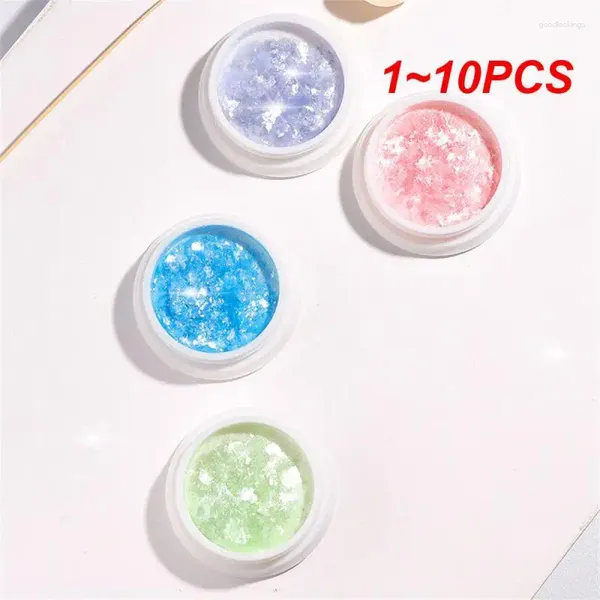 Glitter per unghie 1-10pcs bianco latteo chiaro colore chiaro 15ml gelatina gel polacco inzuppare la polvere di vernice a LED UV