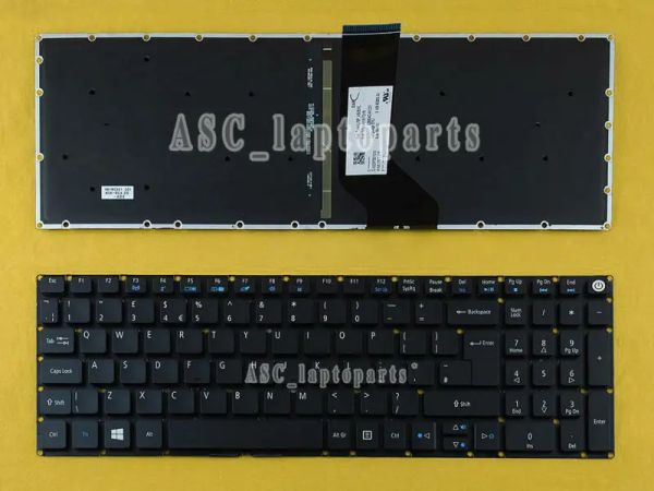 Adattatore Nuovo tastiera inglese britannica per Acer Aspire E5774 E5774G ES1523 ES1523G ES1533 F5521 Laptop Black Backlit