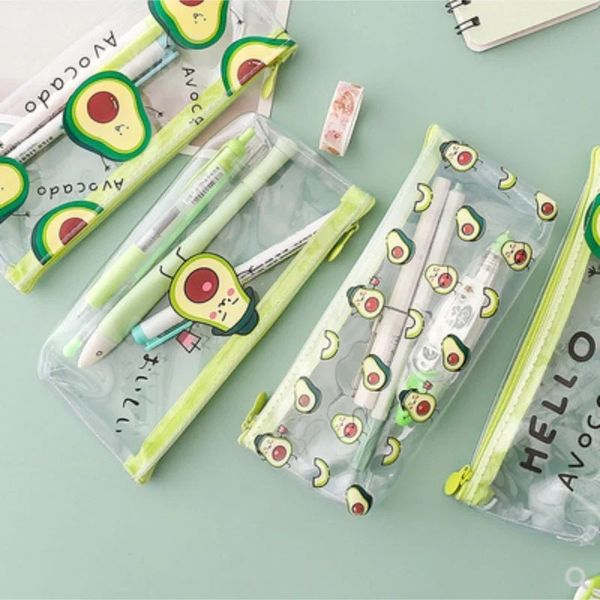 1 PCS Bleistiftkoffer Avocado School Bleistiftbox Bleistiftbleistiftbeutel Schulmaterial Schreibwaren