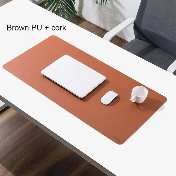 Neue große Maus-Pad-Deckungsbüro Schlafzimmer Big PC Computer Mousepad Desktop Keyboard Matte Kissen nicht rutschfeste wasserdichte PU + Cork- Für Gaming Desk Zubehör