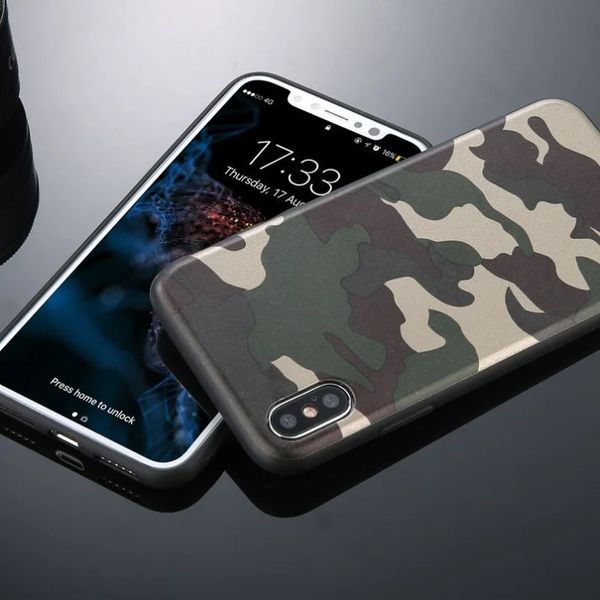 2024 Army Green Camouflage Case для iPhone 11 12pro 13 Pro Max SE 2020 X XR XS MAX 6 6S 7 8 PLUS SILCE SILICONE SILICONE RACK COPL2.для iPhone