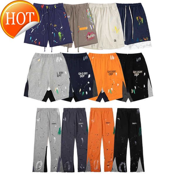 23ss maschile plusvalenze ricariche imbottiti pantaloni per pantaloncini per pantaloncini per uomini pantaloncini per uomo bootcut da donna incotono inchiostro cotone jogger graffiti inchiostro