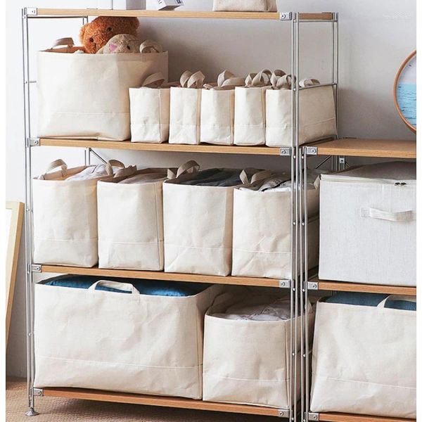 Сумки для хранения большой емкости хлопчатобумажную шкафу для корзины одеяло одеяло для одеяла