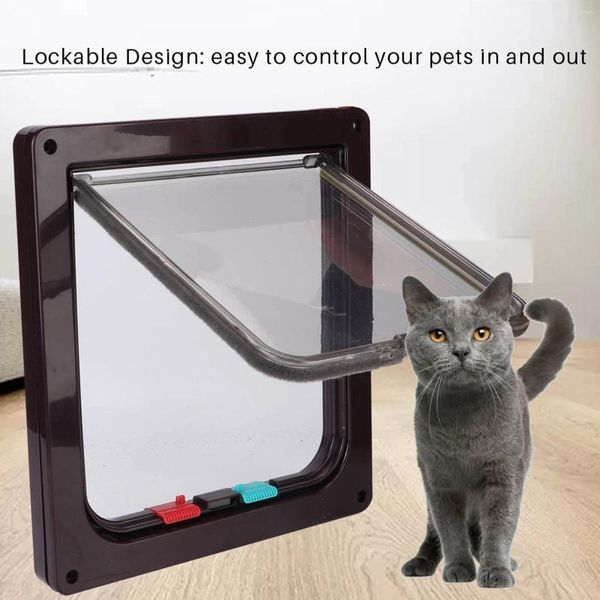 Portatore di gatti chiusura di plastica per pet dog kitty porta per lo schermo di sicurezza della finestra gate tunnel recinzione di controllo intelligente casa