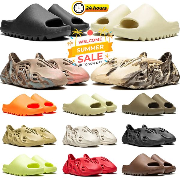 Designer di scatole gratuite Slifori cursori uomini Donne Donne Desert Sand Desert Onyx Earth Grow Green Moon Grey Vermillion Mens Sandals Sandali estivi Scivolo per esterni