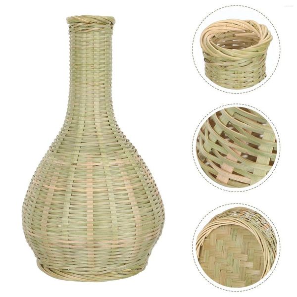 Vasi di bambù vaso elegante cesto di fiori contenitore disposto decorativo per piante decorative vintage