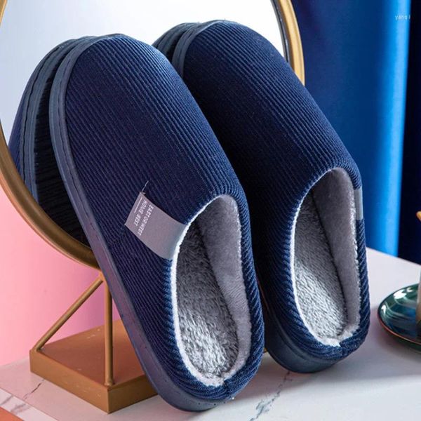 Hausschuhe 2024 Frauen Männer im Innen warm warm Plüsch Home Slipper Anti Slip Herbst Winterschuhe Hausboden weiche Slientrutschen für Schlafzimmer