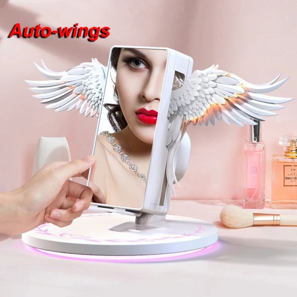 Chargers Auto Open Close Angel Wings Wireless Charger LED LEIGHT QI Wireless 15W schnelle Gebühr für iPhone 13 12 11 Pro Max Samsung S22 S21