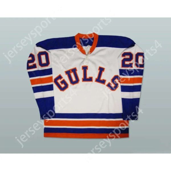 GDSIR Custom Willie O'Ree San Diego Gulls Jersey de hóquei da escola antiga New Top Ed S-M-L-XL-XXL-3XL-4xl-5xl-6xl