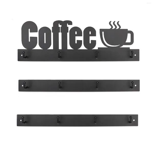 Armazenamento de cozinha 3pcs caneca de café rack rack de parede decoração de copo de copo de suporte para cabide para cafes shop bar acessórios