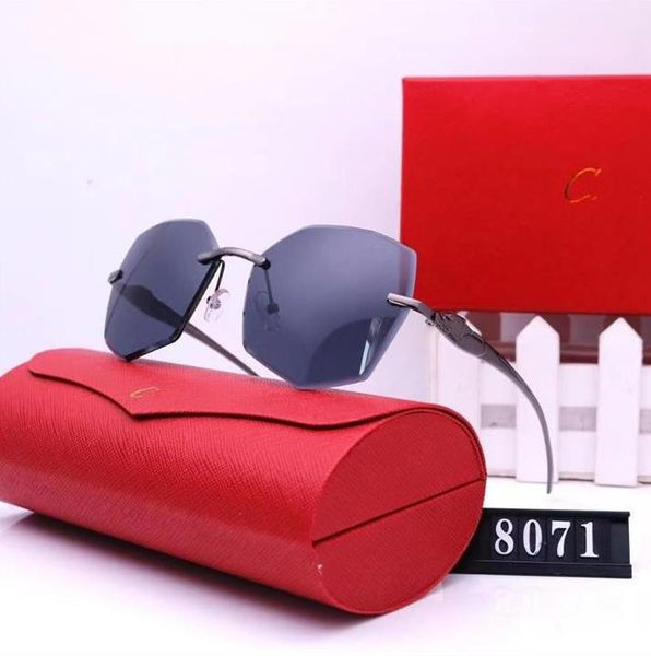 Tasarımcı Carttier Şubat Oneepiece Langzuhe Müstehcen Moda Tasarımcı Güneş Gözlüğü Klasik gözlükler Goggle Açık Plaj Güneş Gözlükleri Erkek Kadın Mix Renkler