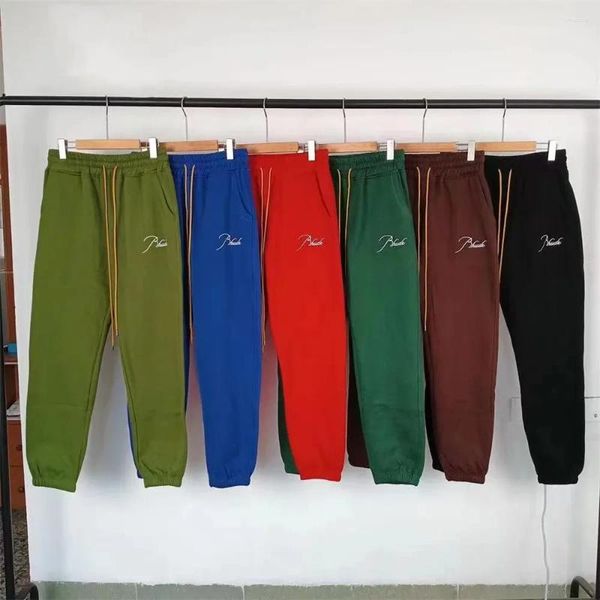 Pantaloni da uomo uomo donna donna casual pantaloni della campionamento di alta qualità in pile verde blu nera rosso lettere classiche ricami jogger sciolti