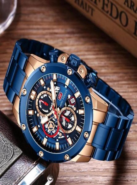 Смотреть Mini Focus Fashion Multifunction Sport Male Watches Top Brand Luxury Watch Calendar Calendar Calendar Bess Solid Steel Luminous H5277451