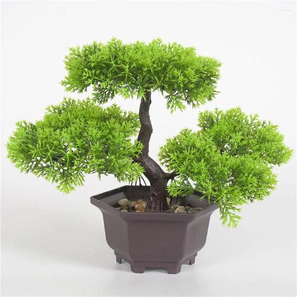 Fiori decorativi pianta finta pianta di piacevole simulazione speciale simulazione affascinante in pino decorazione per la casa piante bonsai simula bella