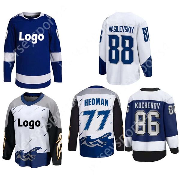 GDSIR ED American Hockey Jerseys Tampa Bay 21 Point 77 Hedman 86 Kucherov 88 Vasilevskiy 91 Staos aceita