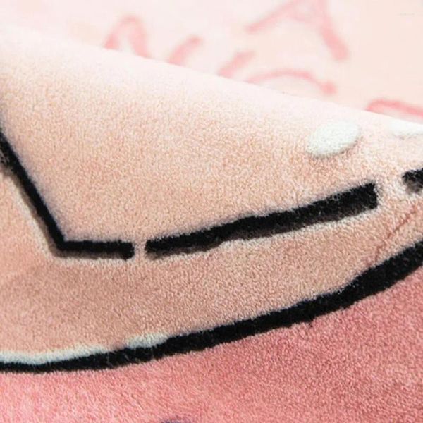 Tappeti creativa tappeto artistico rosa fux cashmere morbido comodo comodo comodino da letto decorazione per bagno tappeti tappeti tappeti casa q9j2