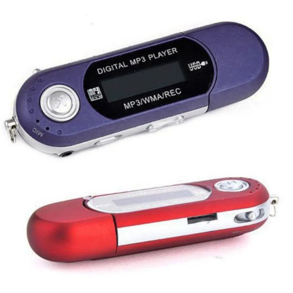 Player 4GB Mini USB MP3 Music Player Digital LCD Screen FM Rádio com microfone sem bateria MP3 player para estudantes