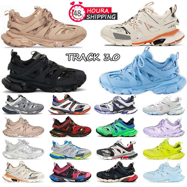 2024 Son Model Tasarımcı Ayakkabıları Parça 3 3.0 3xl Paris Erkek Kadın Üçlü S Daimi Ayakkabı Çorap Beyaz Siyah Sabahlar Retro Track 9 9.0 Tess.S. Gomma Bale Trainer Naylon Baskı