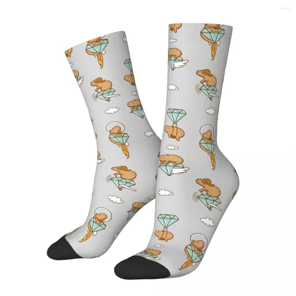 Herrensocken lustige Kompressionskapy am Himmel mit Diamonds Sock Hip Hop Harajuku Capybara Happy Quality Muster gedrucktes Jungen Crew