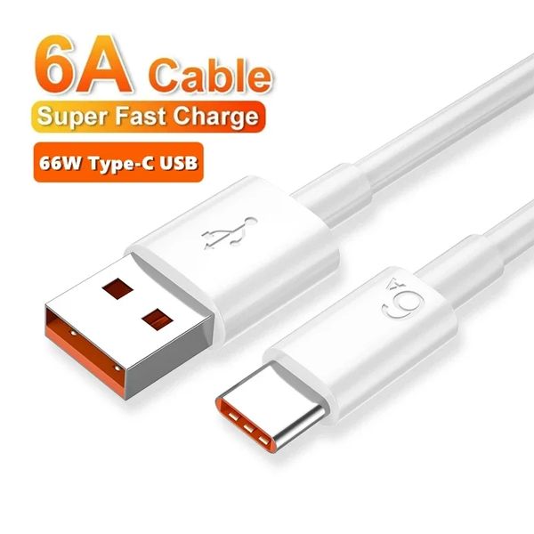 6A Super Fast Ladung USB C Typ-C-Kabel für Samsung Xiaomi 13 Huawei Nova 8 Magic 5 Redmi Honor Android 66W Schnellladungskabel