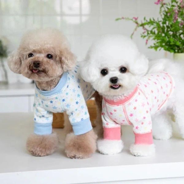 Cucciolo di maglione abbigliamento per cani carino vestiti invernale camicia da fondo per la stella star di stella comoda abbigliamento a due gambe stampato