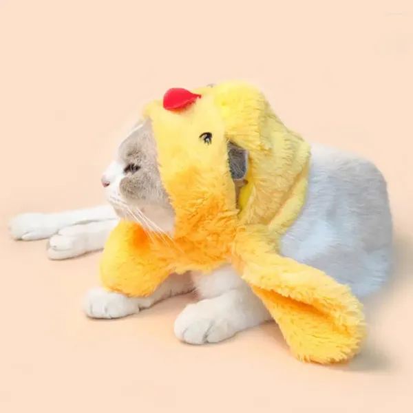 Собачья одежда для питомца для зимнего головного убора теплый смешное утиное мультфильм дизайн кошки собаки милый косплей
