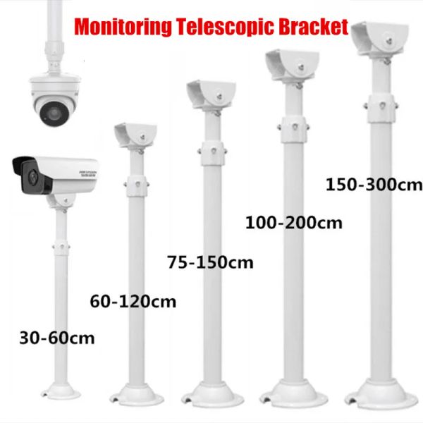 Zubehör 2040 cm 3060 cm 4080 cm 60120 cm Monitor Aluminiumlegierung Teleskophalterung verlängern CCTV -Kamera -Ständer für Hikvision Dahua -Kamera