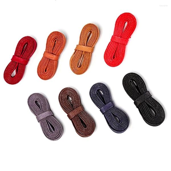 Ganci unisex cotone cerato piatto piatto in pelle uomo impermeabile da uomo martin stivali abito casual abito casual shoestring 80-100 cm