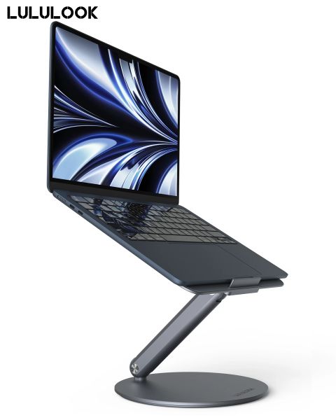 Mäuse Lululook Laptop -Ständer, faltbare Notebook -Ständer mit 360 rotierender Basislaptop -Halter für Buch Pro/Air, Dell, Laptops (1017 Zoll)
