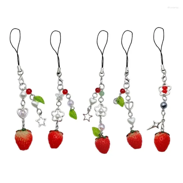 Tornari Star Hangings Strawberry Heart Hangings a sospensione Sweet Telefono DECORAZIONE DECORAZIONE DEL COLLEGNO PORTATALE PER GIURLI DONNE DONNE