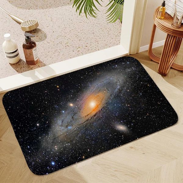 Tapetes tapetes para a cama tapetes de quarto 3d planeta lindo céu estrelado cozinha absorvente tapete de entrada ao ar livre capacho de anime tapete decoração caseira