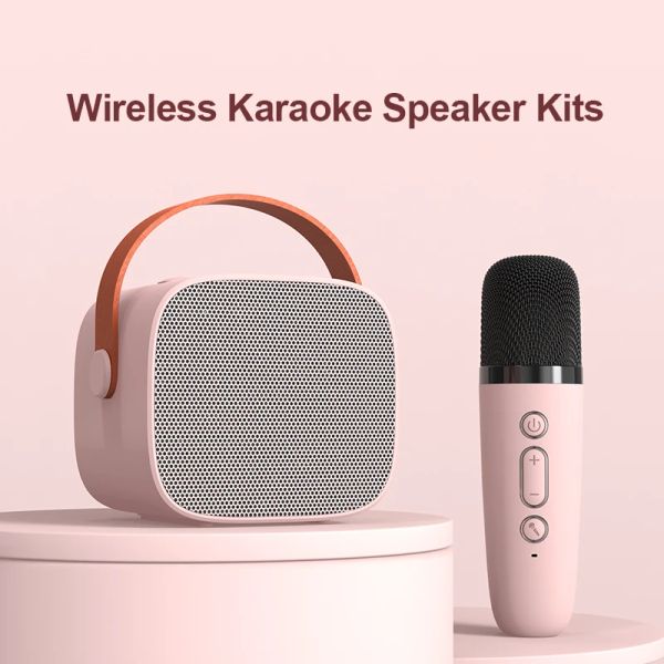 Микрофоны мини -караоке -машины портативный динамик Bluetooth 12 беспроводной микрофон
