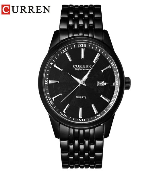 Curren Nuovi orologi Fashion Simple Style Calendar Casual Business Men Owatch Full Steel Quartz Watch Watch Watch Watch 6998678